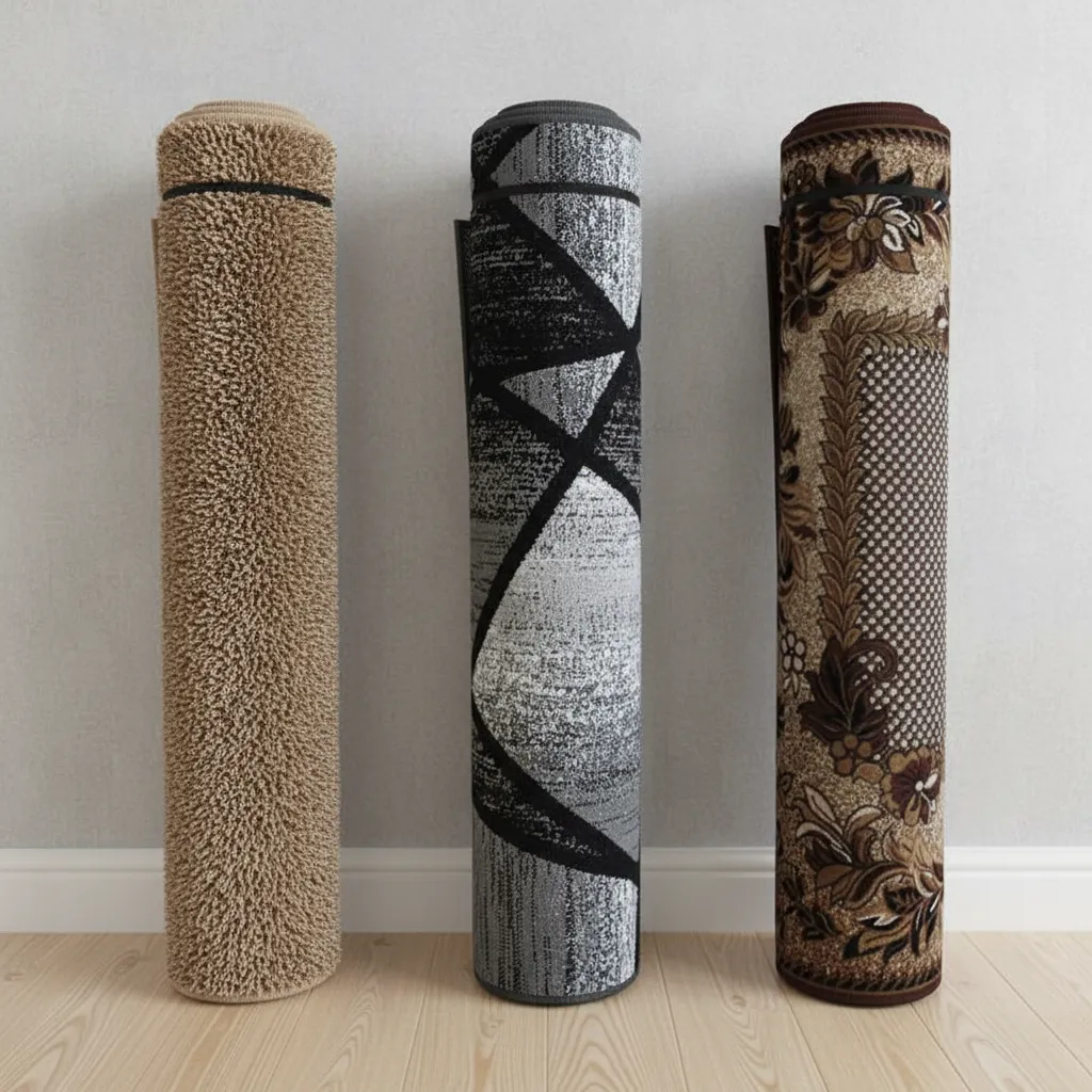 Zwinięte dywany Dywanopol przygotowane do prezentacji i wysyłki