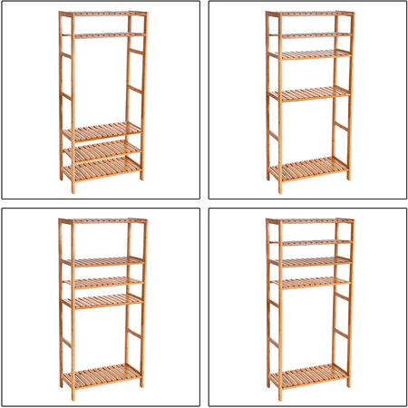 Bambusowy regał łazienkowy - Półka do łazienki z bambusa - SONGMICS BCB35Y