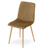 "Krzesło TURIN - brązowy aksamit / nogi kolor drewna x 2"
