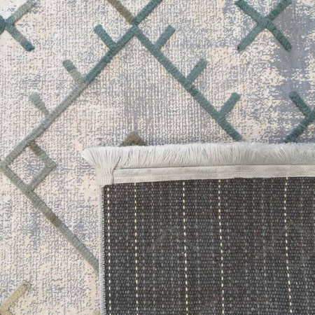 Dywan szary geometryczny wycinany nowoczesny Hypnotik 02 – 160x230 cm