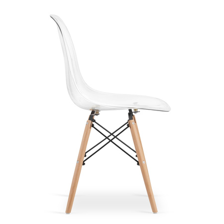 Przezroczyste krzesła do jadalni OSAKA (2szt) - Transparentne krzesła bezbarwne