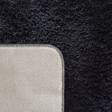 Dywan czarny bez wzorów nowoczesny do salonu Kamel 60x100 cm