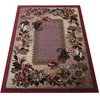 Dywan w kwiaty klasyczny do salonu BCF Alfa 01 czerwony 60x100 cm