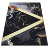 Dywan czarno złoty Marmur nowoczesny BLACK and GOLD 12 - 80x150 cm