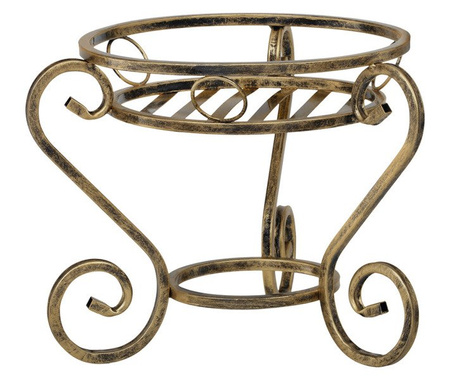 Kwietnik metalowy ozdobny retro WSPOMNIENIE na 1 doniczkę / podstawka / stojak na kwiaty [wys. 30 cm]
