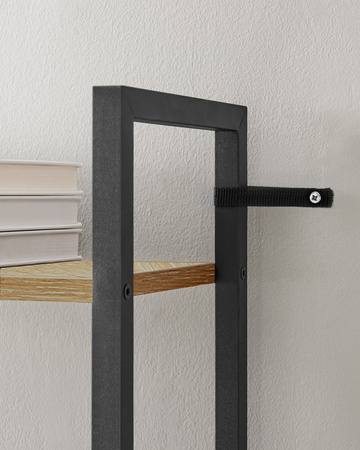 Wysoki rustykalny regał do salonu - Półka na książki Loft (Dąb Sonoma) VASAGLE LLS113B11