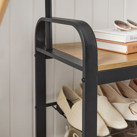 Półka na buty z wieszakiem - Wieszak na ubrania - Regał na buty - VASAGLE HSR040B05