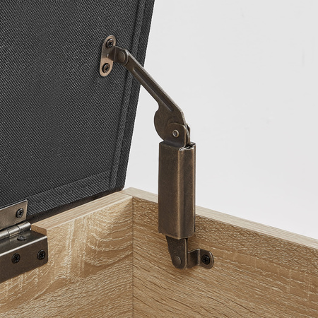 Pufa do przedpokoju ze schowkiem - Tapicerowana półka na buty (Dąb Sonoma) VASAGLE LSB046B11