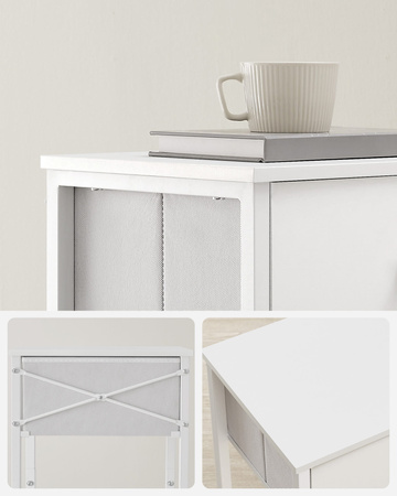 Szafka nocna z szufladą - Biały stolik nocny - Nakastlik - VASAGLE LGS021W14