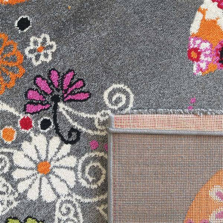 Dywan dziecięcy Motylki Bella 114 szary 400x500 cm