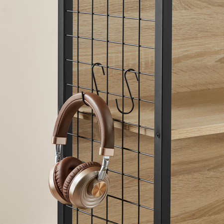 Szafka do salonu Loft - Regał z półkami - Półka na książki (Dąb Sonoma) VASAGLE LBC023B11