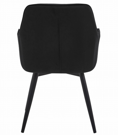 "Krzesło JORK360 - czarny aksamit / nogi czarne x 1"