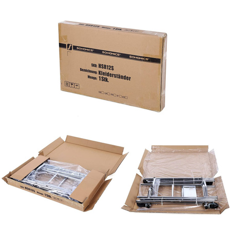 Stojący wieszak na kółkach - Podwójny stojak na ubrania - SONGMICS HSR12S