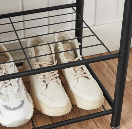 Wieszak na ubrania z półką - Stojak na ubrania z ławką (Dąb Sonoma) VASAGLE HSR041B11