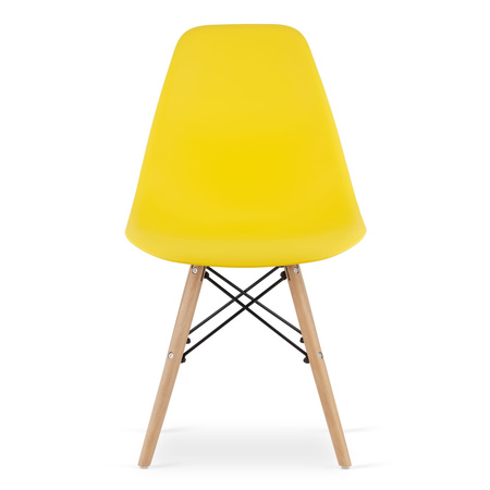 Plastikowe krzesło OSAKA - Żółte, nowoczesne krzesło do kuchni i jadalni
