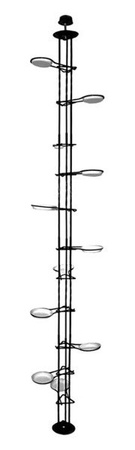 Kwietnik rozporowy metalowy wysoki na 11 doniczek EWENEMENT / stojak na kwiaty [wys. 253 cm]