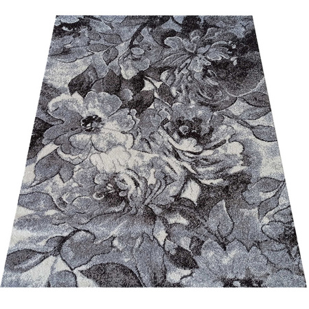 Dywan vintage w kwiaty szary Panamero 16 - 120x170 cm