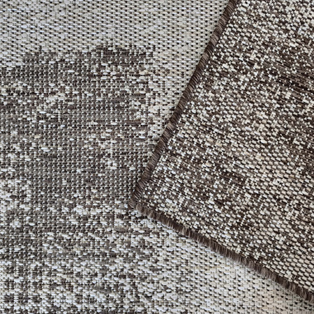 Brązowy dywan abstrakcyjny sznurkowy dwustronny (na balkon) ZARA 10 - 120x170 cm