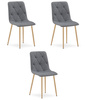 "Krzesło LIBRA - ciemny szary materiał / nogi kolor drewna x 3"