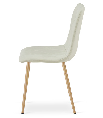 "Krzesło LIBRA - beż materiał / nogi kolor drewna x 2"