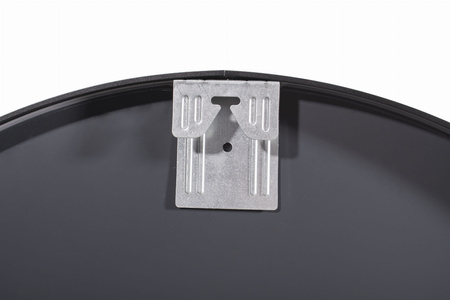 Okrągłe lustro w prostej czarnej ramie - Lustro o średnicy 60cm