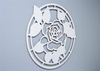 Dekoracyjny panel ażurowy, RÓŻA, DEKORACJA ŚCIENNA 3D,ORNAMENT, 60 cm, BIAŁY
