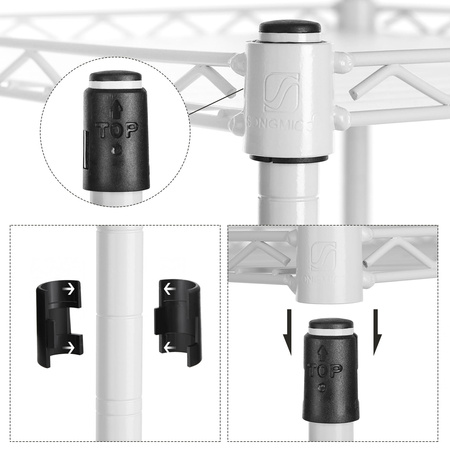 Biały regał łazienkowy - 5-poziomowa metalowa półka do łazienki - SONGMICS LGR023W01