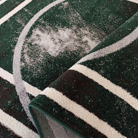 Dywan nowoczesny do salonu geometryczny OTTO 07 szary butelkowa zieleń 200x290 cm