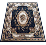Granatowy dywan ekskluzywny klasyczny do salonu Rozeta Exclusive 04 N 300x400 cm