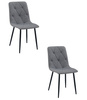 "Krzesło LIBRA - ciemny szary materiał / nogi czarne x 2"