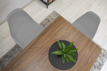 Skandynawskie szare krzesło do jadalni OSAKA - Nowoczesne krzesło z tworzywa