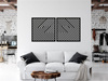 3D DEKORACYJNE PANELE GEOMETRYCZNE, MINIMALISTYCZNA DEKORACJA ŚCIENNA, CZARNY
