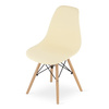 Kremowe krzesło OSAKA - Skandynawskie, wygodne krzesło z tworzywa