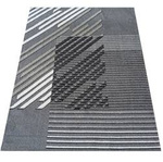 Dywan geometryczny w paski szary LARA 02 - 120x170 cm