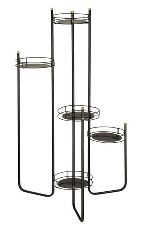 Kwietnik metalowy PENTACLE nowoczesny modern na 5 doniczek / stojak na kwiaty [wys. 102 cm]
