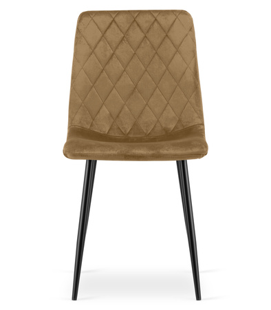 "Krzesło TURIN - brązowy aksamit / nogi czarne x 1"