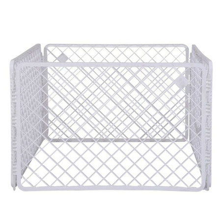 Biała zagroda dla szczeniąt 90x90cm - Kojec, zagroda, wybieg dla psów