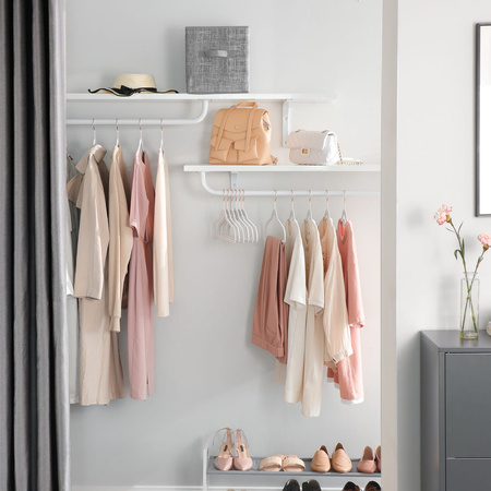 Welurowe wieszaki ubraniowe - Białe wieszaki na ubrania 20szt - SONGMICS CRF026W01