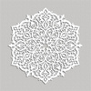 DEKORACYJNY PANEL AŻUROWY, ROZETA MAROKAŃSKA, DEKORACJA ŚCIENNA 3D, ORNAMENT, 60 cm, BIAŁY