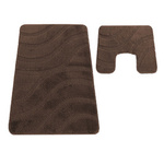 Komplet łazienkowy Montana z wycięciem Symphony Chocolate Komplet (50 cm x 80 cm i 40 cm x 50 cm)