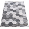 Dywan geometryczny do salonu nowoczesny Heksagon VISTA 02 szary 200x290 cm