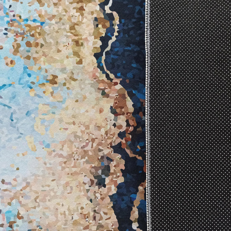 Dywan poliestrowy nowoczesny marmurowy niebieski Horeca-New 111 60x100 cm