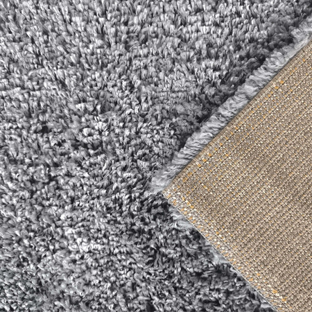 Szary dywan Shaggy 160x230 / Santo - Puszysty, włochaty dywan do salonu lub sypialni