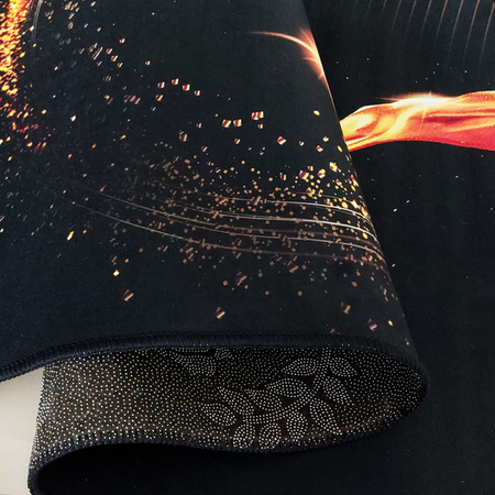 Dywan czarno złoty abstrakcyjny nowoczesny BLACK and GOLD 15 - 60x100 cm