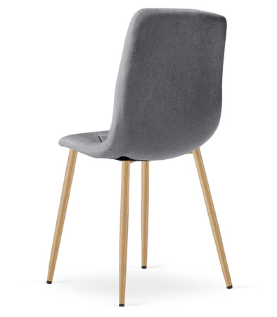 "Krzesło LIBRA - ciemny szary materiał / nogi kolor drewna x 4"