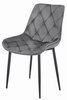"Krzesło TOR - ciemny szary aksamit / nogi czarne x 2"