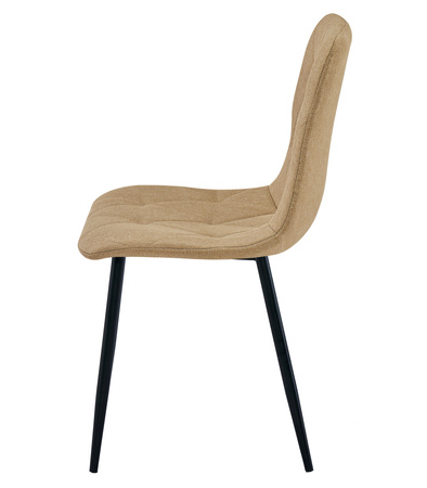 "Krzesło LIBRA - brąz materiał / nogi czarne x 3"