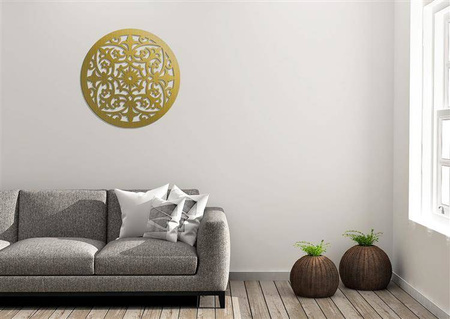 DEKORACYJNY PANEL AŻUROWY, VIOLETTE, DEKORACJA ŚCIENNA 3D, ORNAMENT, 60 cm, CZARNY