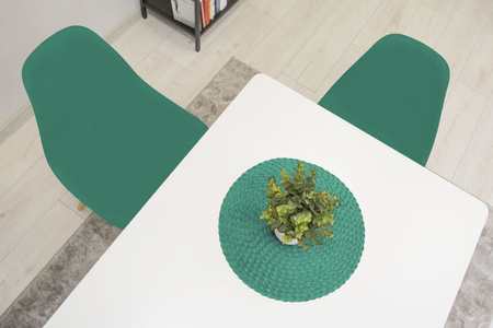 Nowoczesne zielone krzesło z tworzywa OSAKA - Krzesło kuchenne