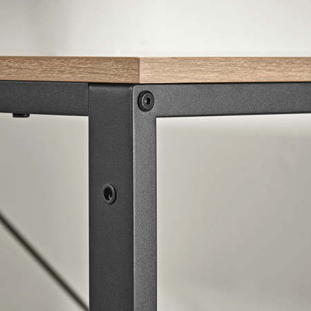 Loftowe biurko komputerowe z półkami - Biurko z regałem (Dąb Sonoma) VASAGLE LWD048B11